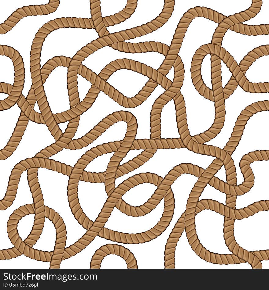 Messed-up rope, seamless background