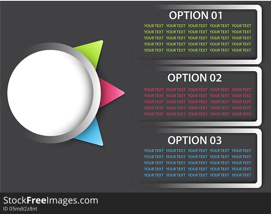 Illustration Of Round Paper Progress background / product choice or versions