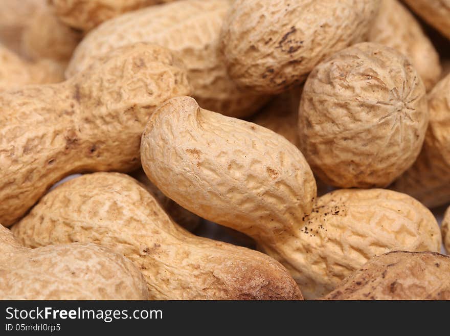 Close-up of some peanuts. background