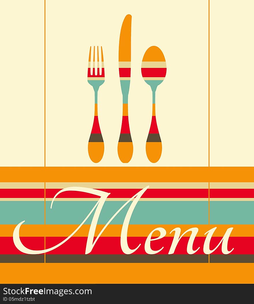 Restaurant menu illustration