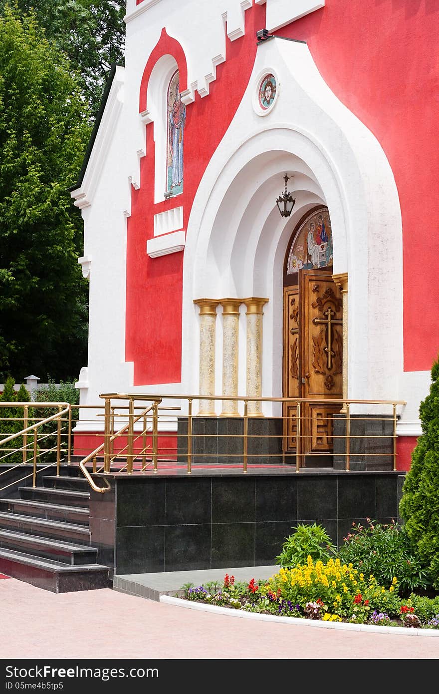 Church orthodox entrance