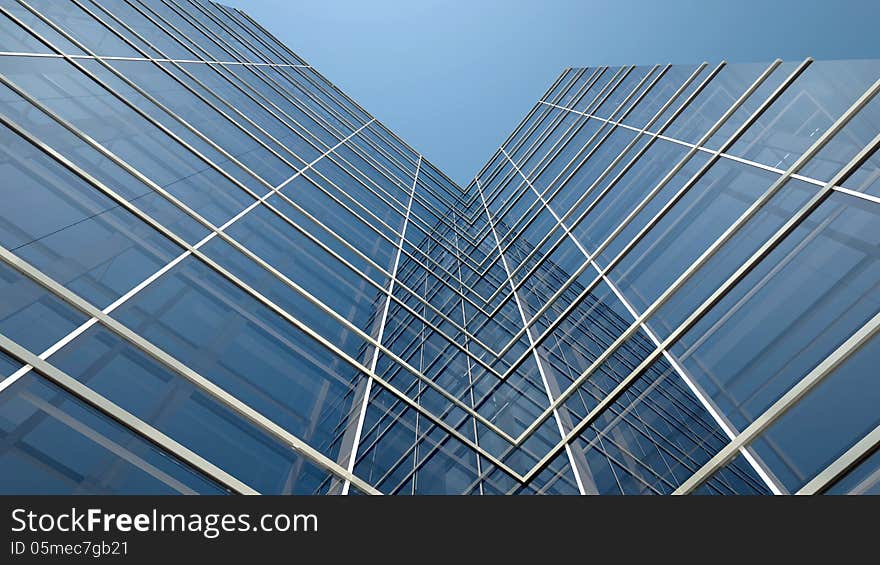 Modern office building facade, high resolution 3d render. Modern office building facade, high resolution 3d render