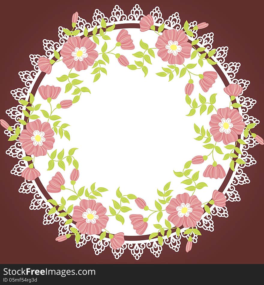 Vector summer background with flowers. Vector summer background with flowers