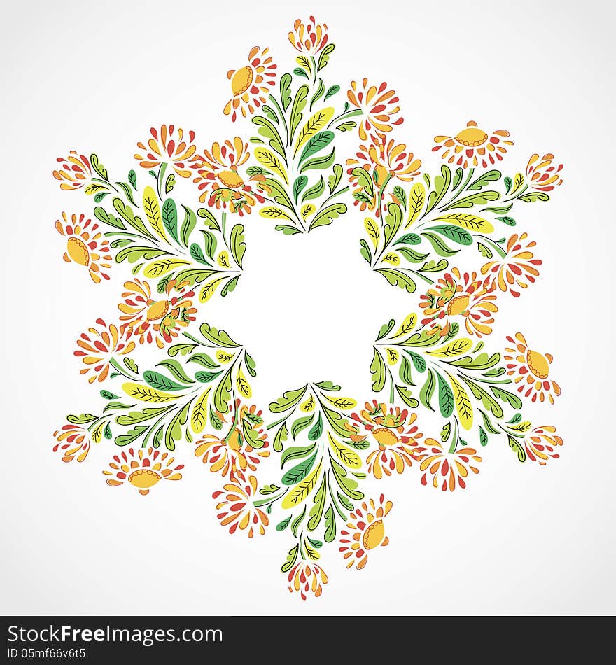 Vector summer background with flowers. Vector summer background with flowers