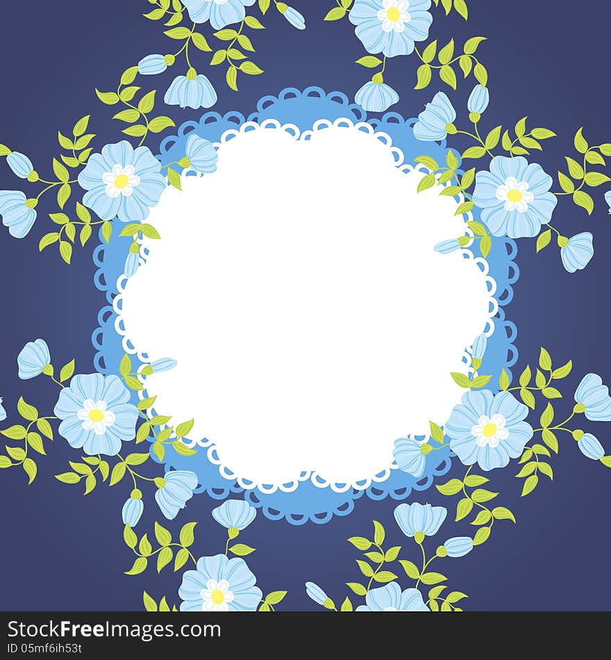 Vector summer background with flowers. Vector summer background with flowers