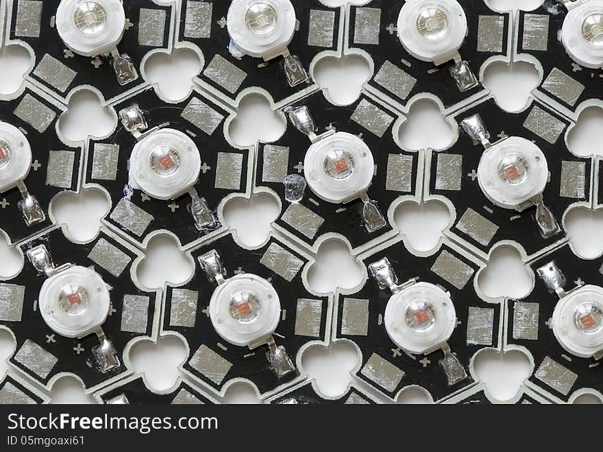 Background of the aluminum LEDs