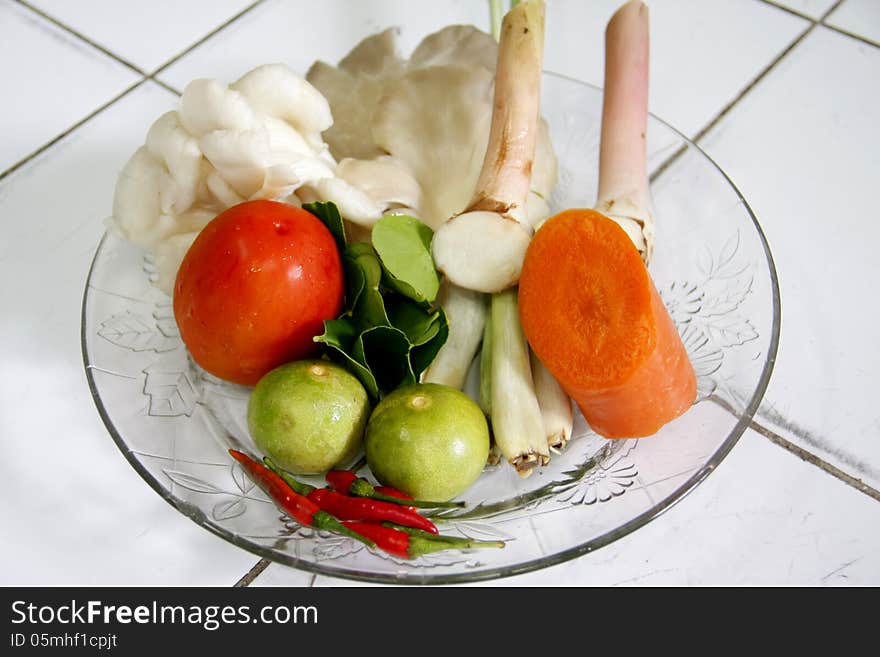 Components Thai Tomyam Food