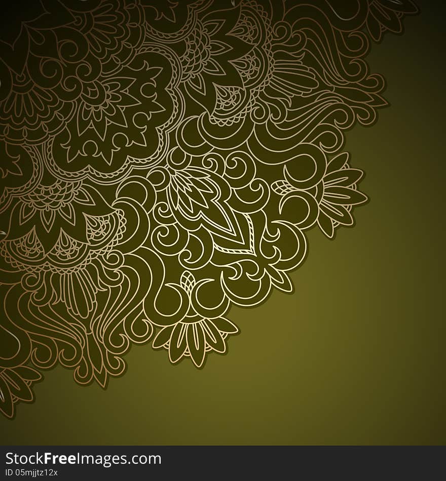 Vector gold ornament.