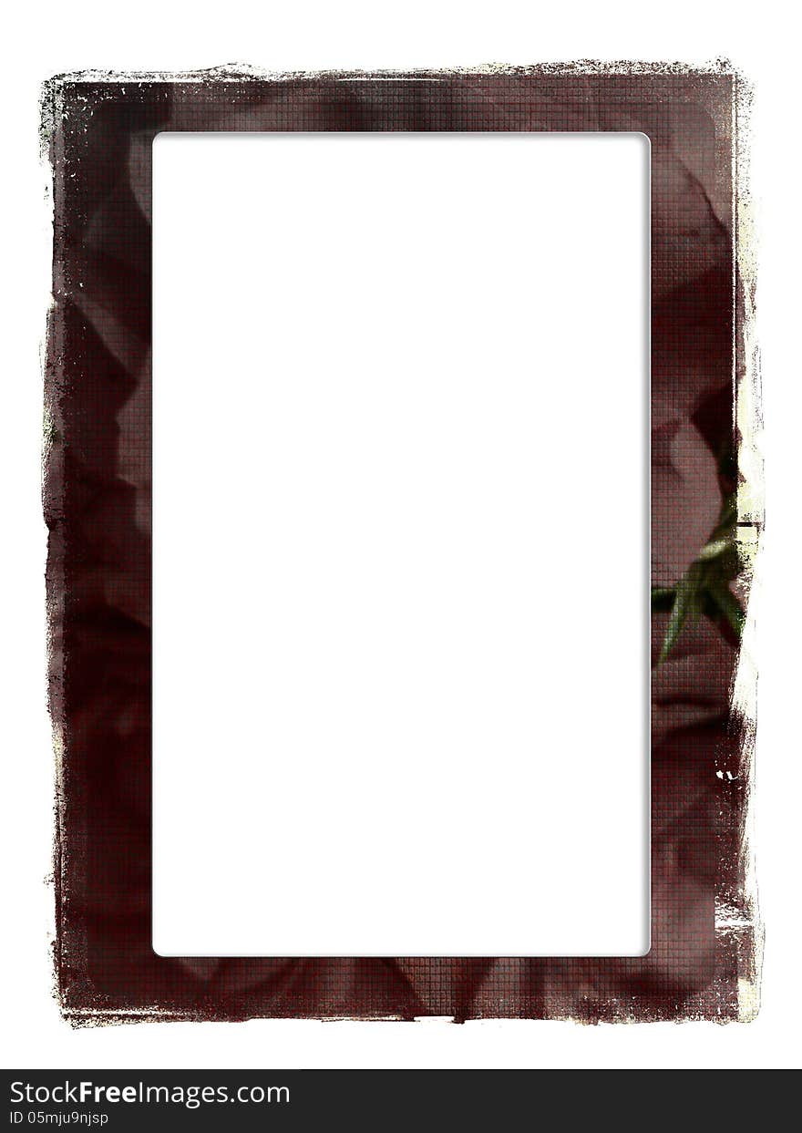 Floral Grunge vintage photo frame background. Suitable for use as a photo background or grunge texture. floral and texture are visible.