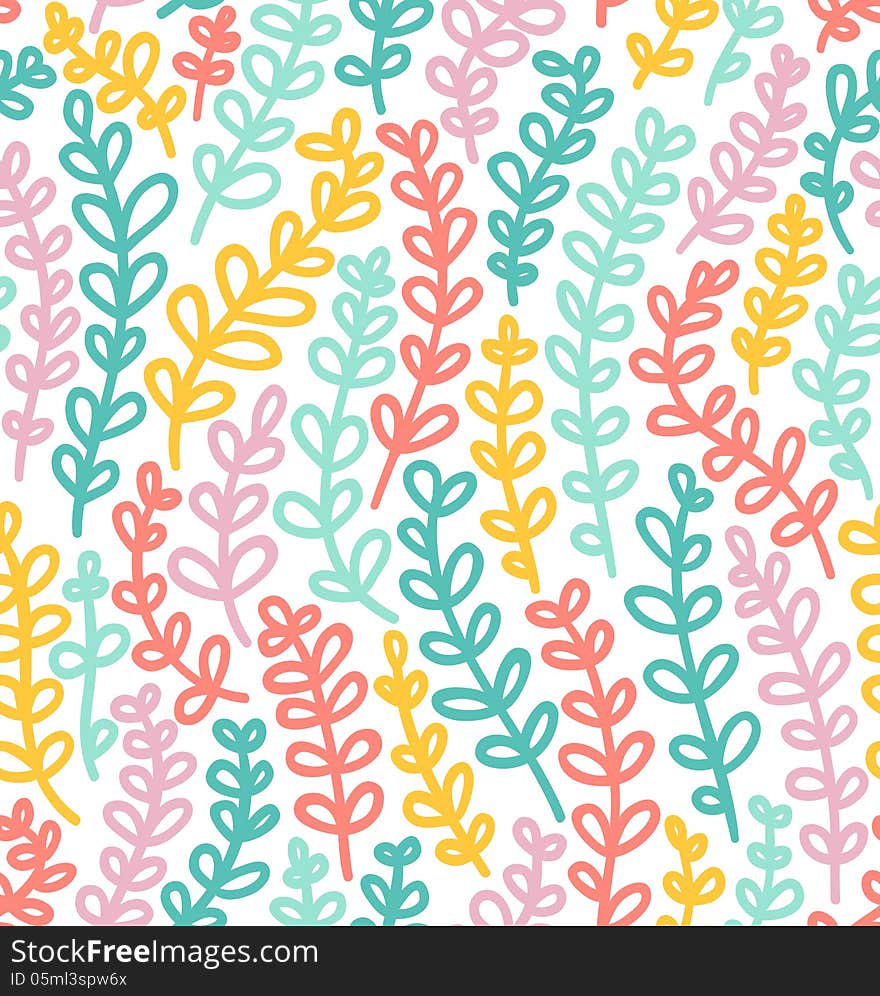 Colorful bindweed pattern