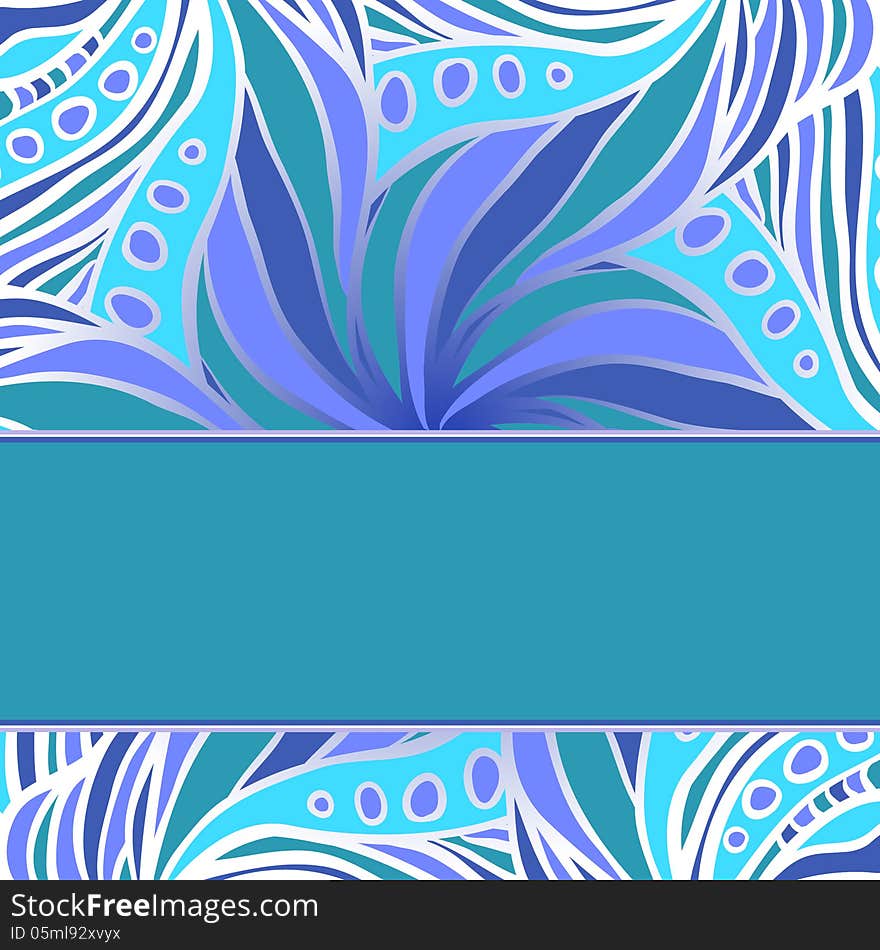 Abstract blue pattern with stripe for your text