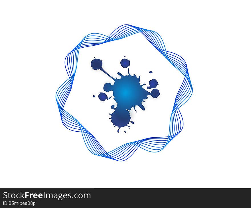 A vector base ink splat logo. A vector base ink splat logo.