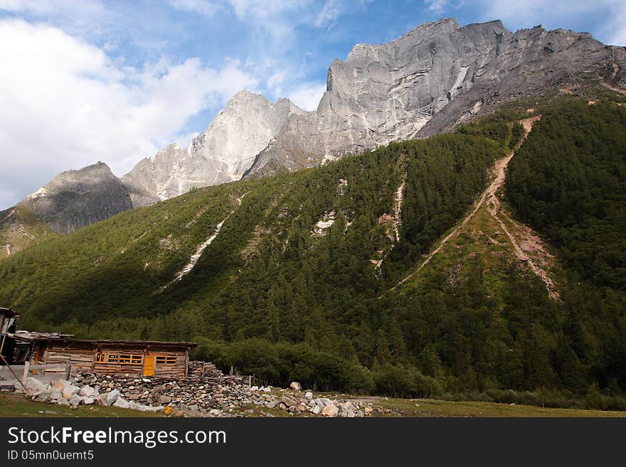 Landscapes of shangqiaogou in four girls mountains located in Xiaojin County, Sichuan Province, China. Landscapes of shangqiaogou in four girls mountains located in Xiaojin County, Sichuan Province, China