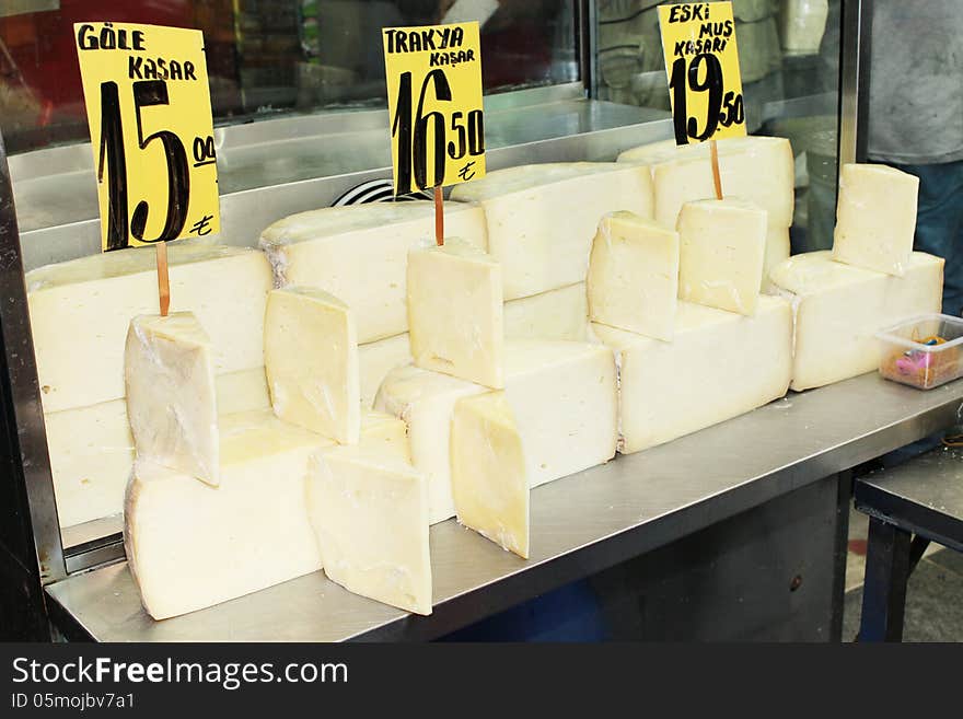 Cheese in Turkish market