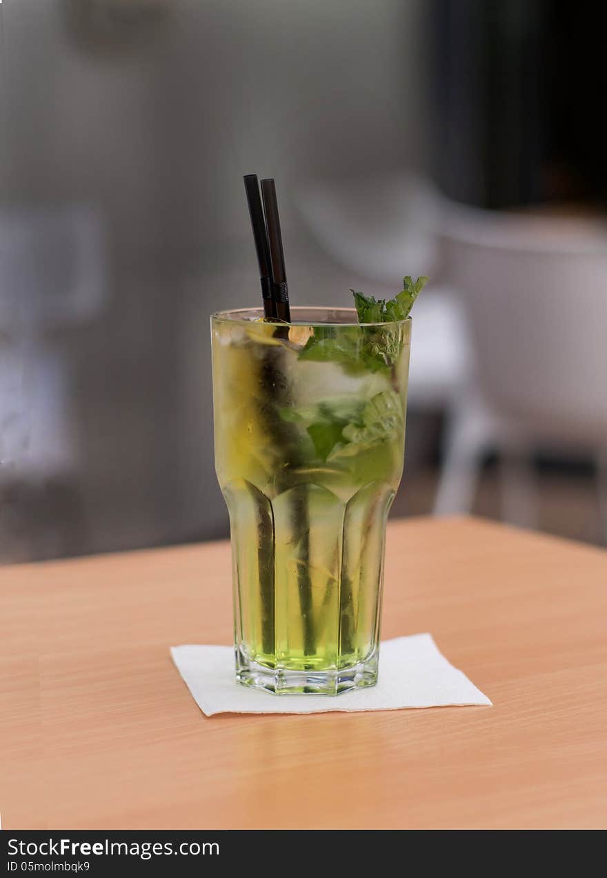 mint cold cocktail for summer. mint cold cocktail for summer