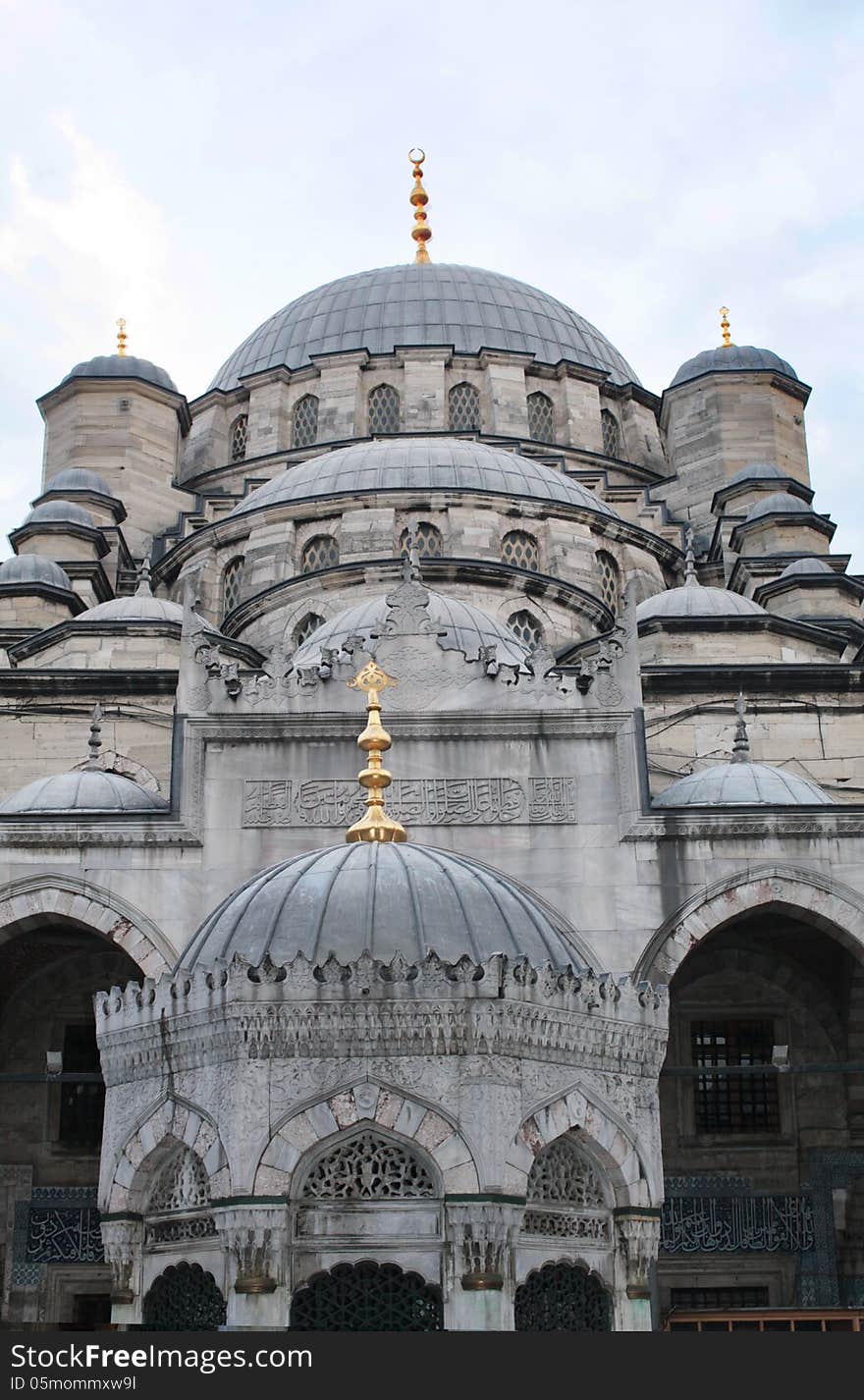 Yeni Mosque (Yeni Camii) architecture details. Istanbul, Turkey. Yeni Mosque (Yeni Camii) architecture details. Istanbul, Turkey.