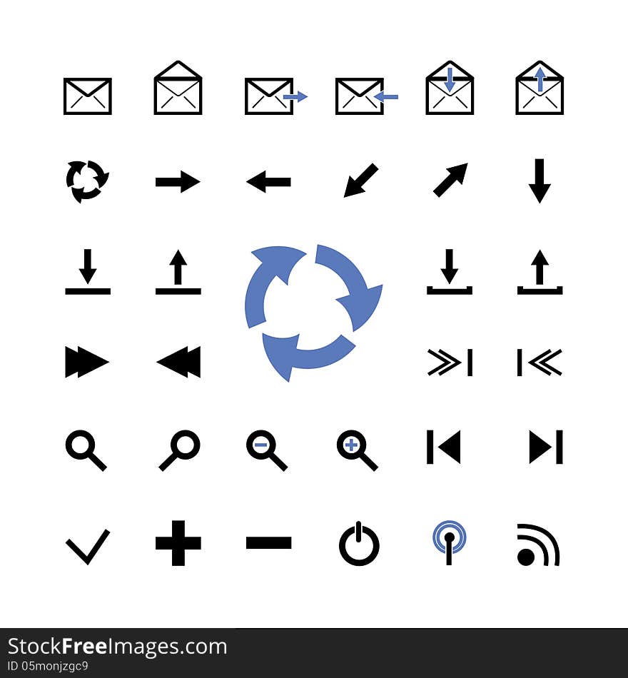 Vector set of web icons