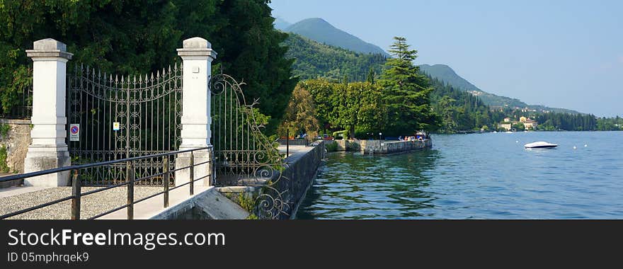 Lake Garda, Italy (the picture shows a garden near the town of Salò), offers a Mediterranean climate and vegetation.