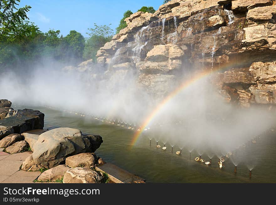 Rainbow Fountain Scenery Xian