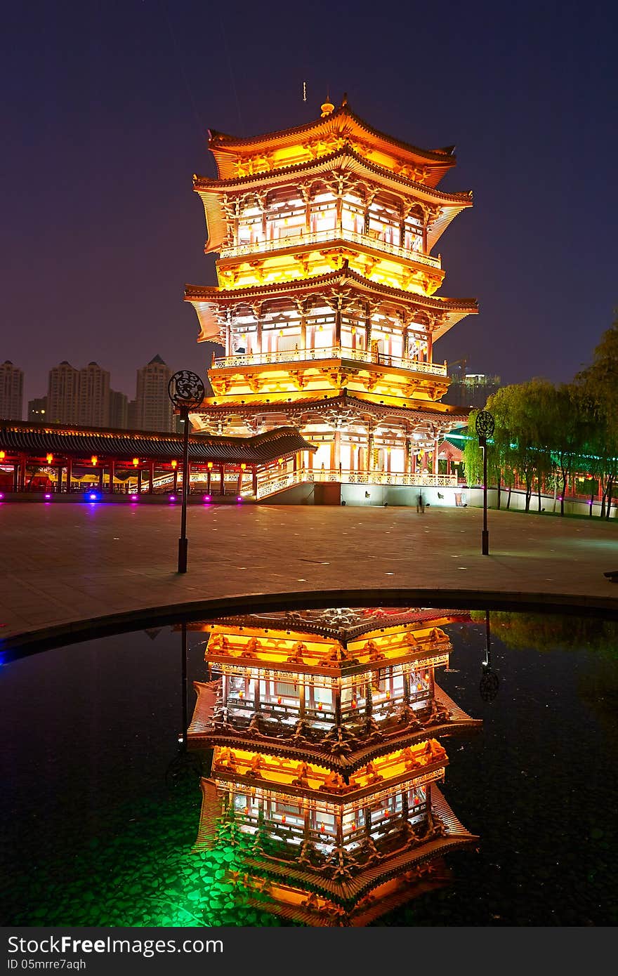 The tower night xian