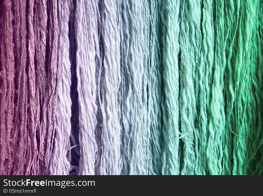 Texture of wool with colors, background