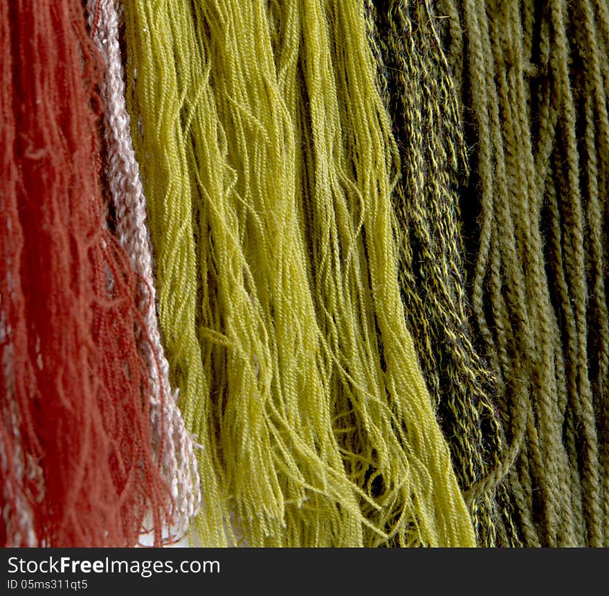 Texture of wool with colors, background