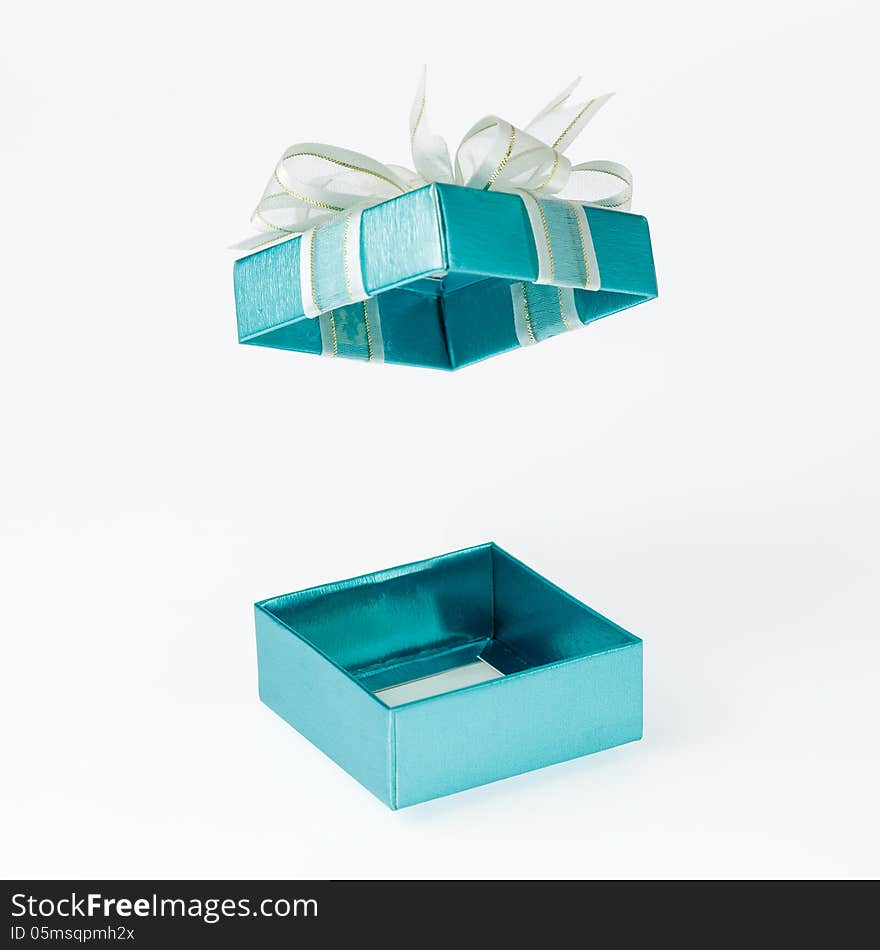 Cyan Gift Box Open Cover