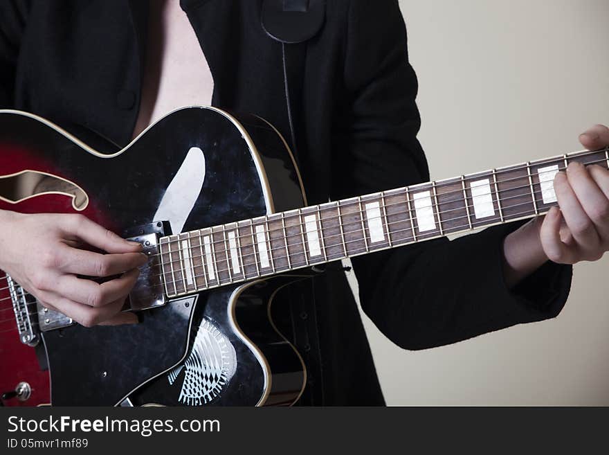 Woman with guitar