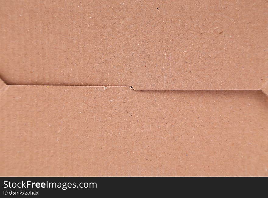 Empty cardboard box isolated close-up the whole background