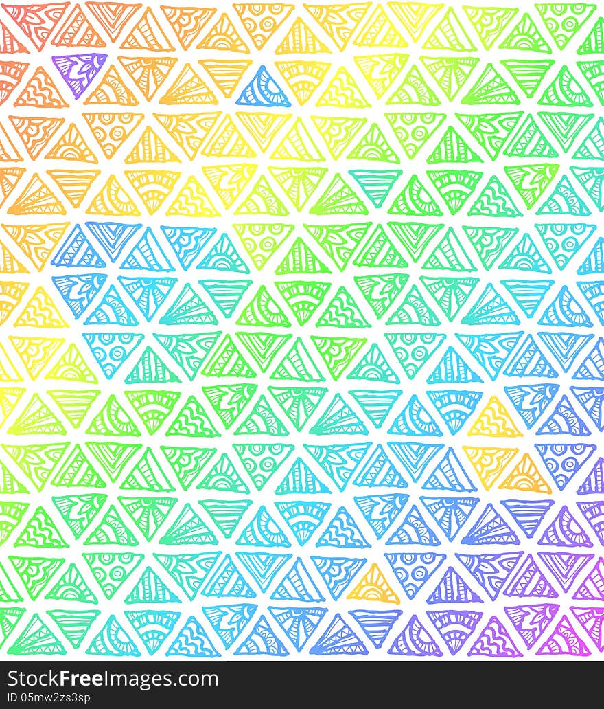 Abstract rainbow colors triangles creative background