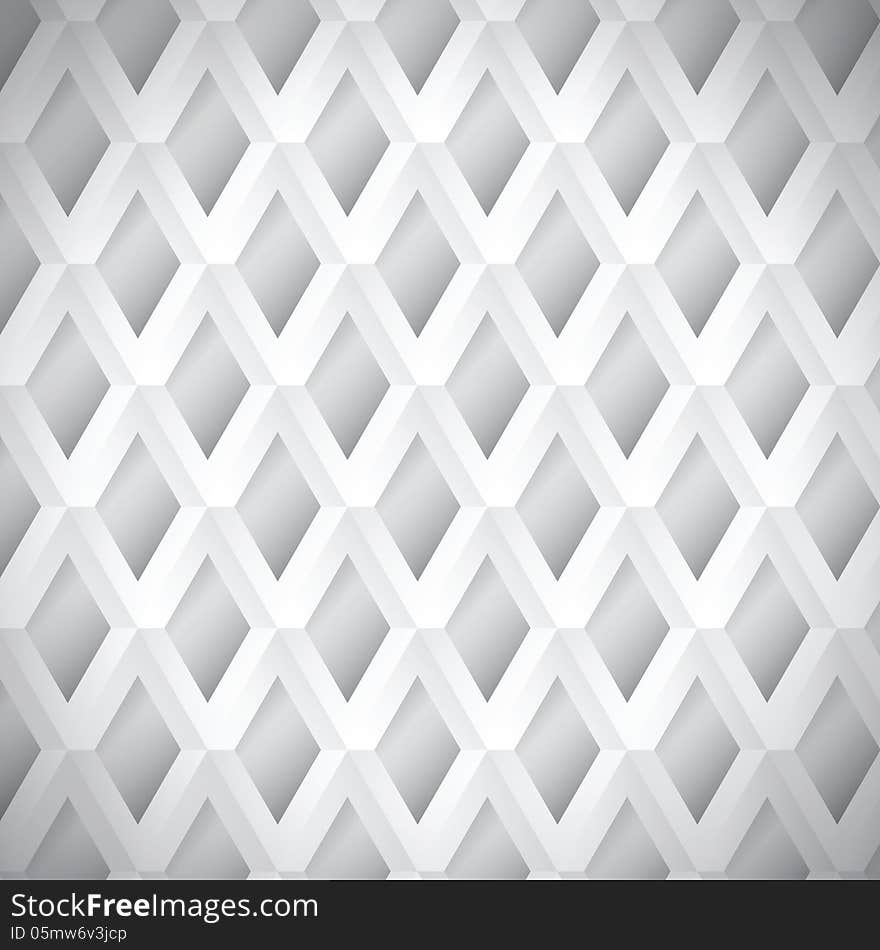 White geometric background.