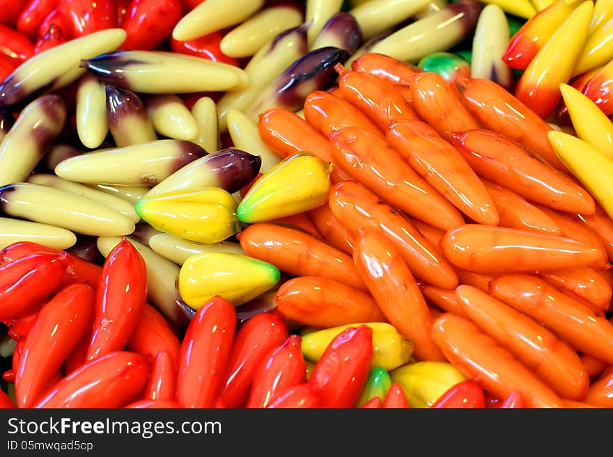 Deletable imitation fruits background or texture