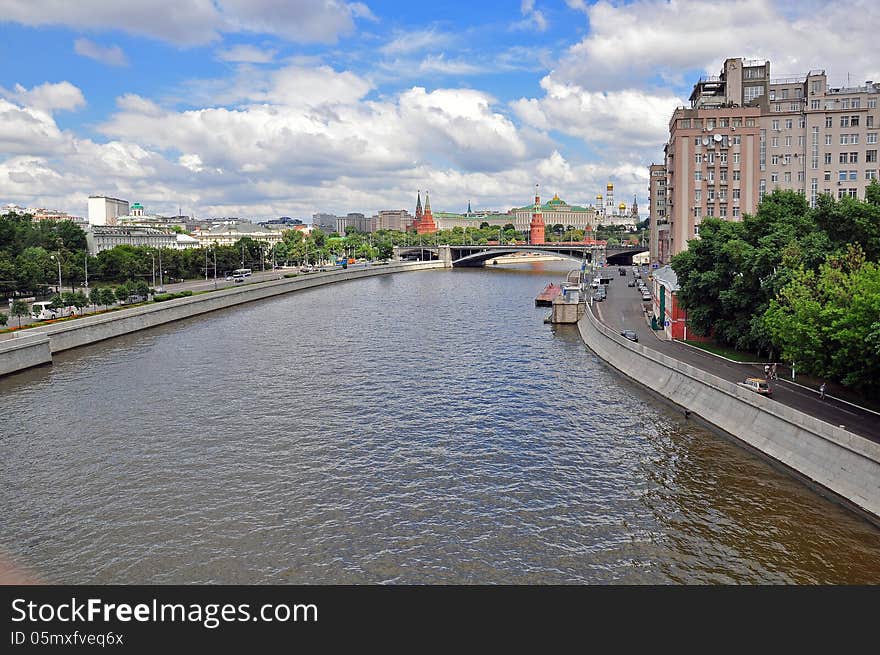 Panorama of Moscow centre and the Kremlin