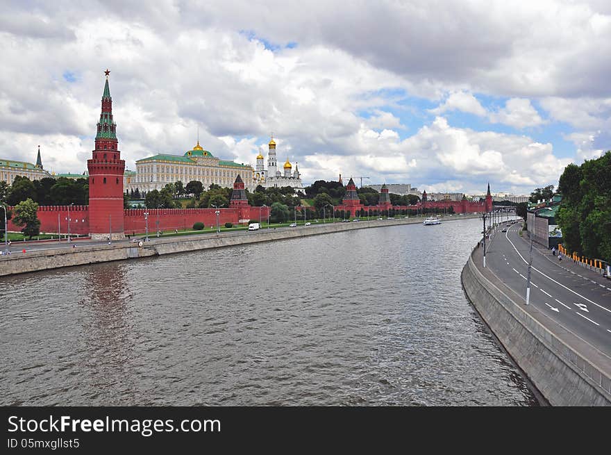 Moscow city centre and the Kremlin, panoramic view. Moscow city centre and the Kremlin, panoramic view