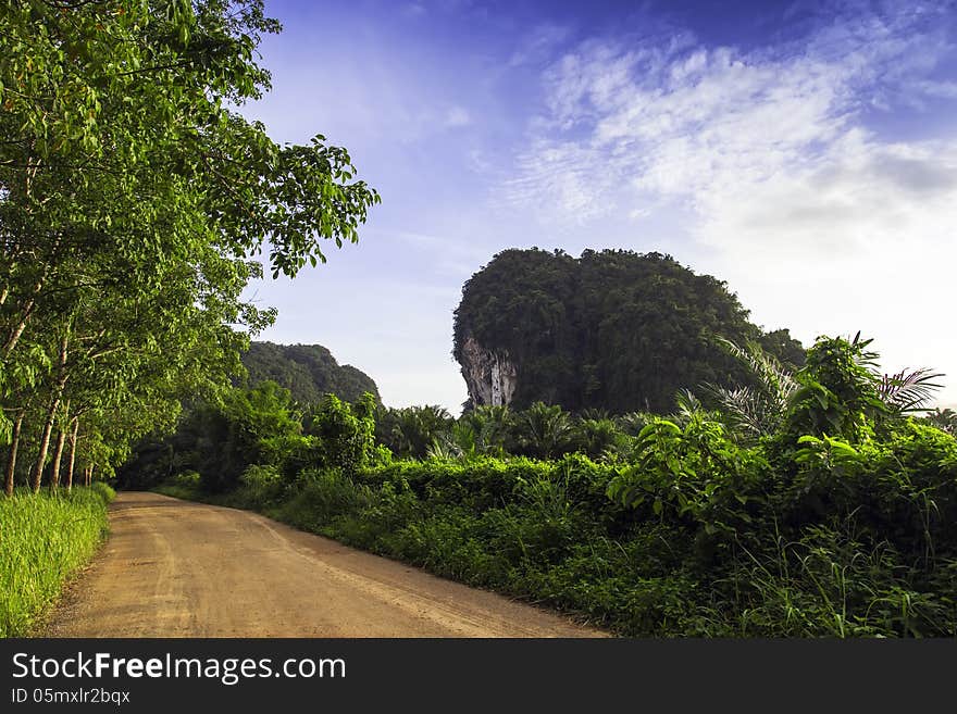 Rural roads, Krabi province.