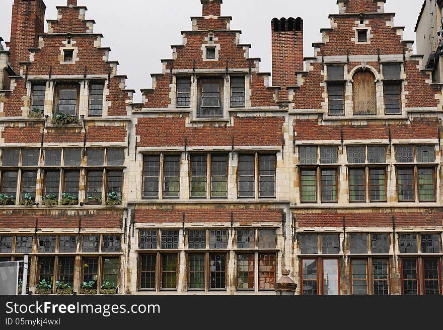 Three old houses