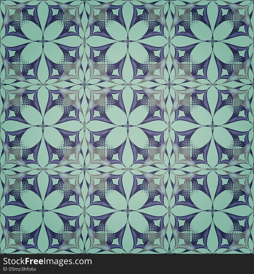 New retro style pattern with floral ornament. New retro style pattern with floral ornament