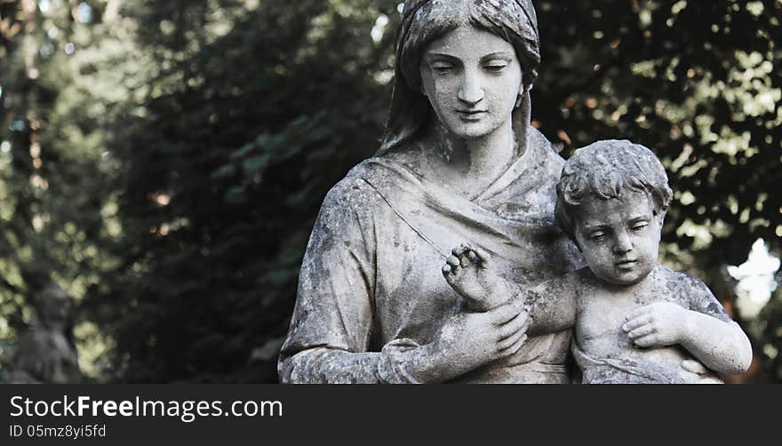 Statue Of Virgin Mary and Jesus Christ