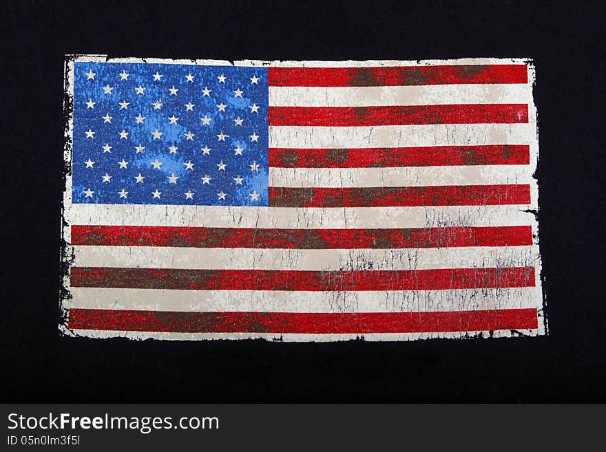 Grunge Textured Flag Of United States Of America. Grunge Textured Flag Of United States Of America