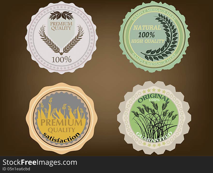 Illustration vintage sticker and label background