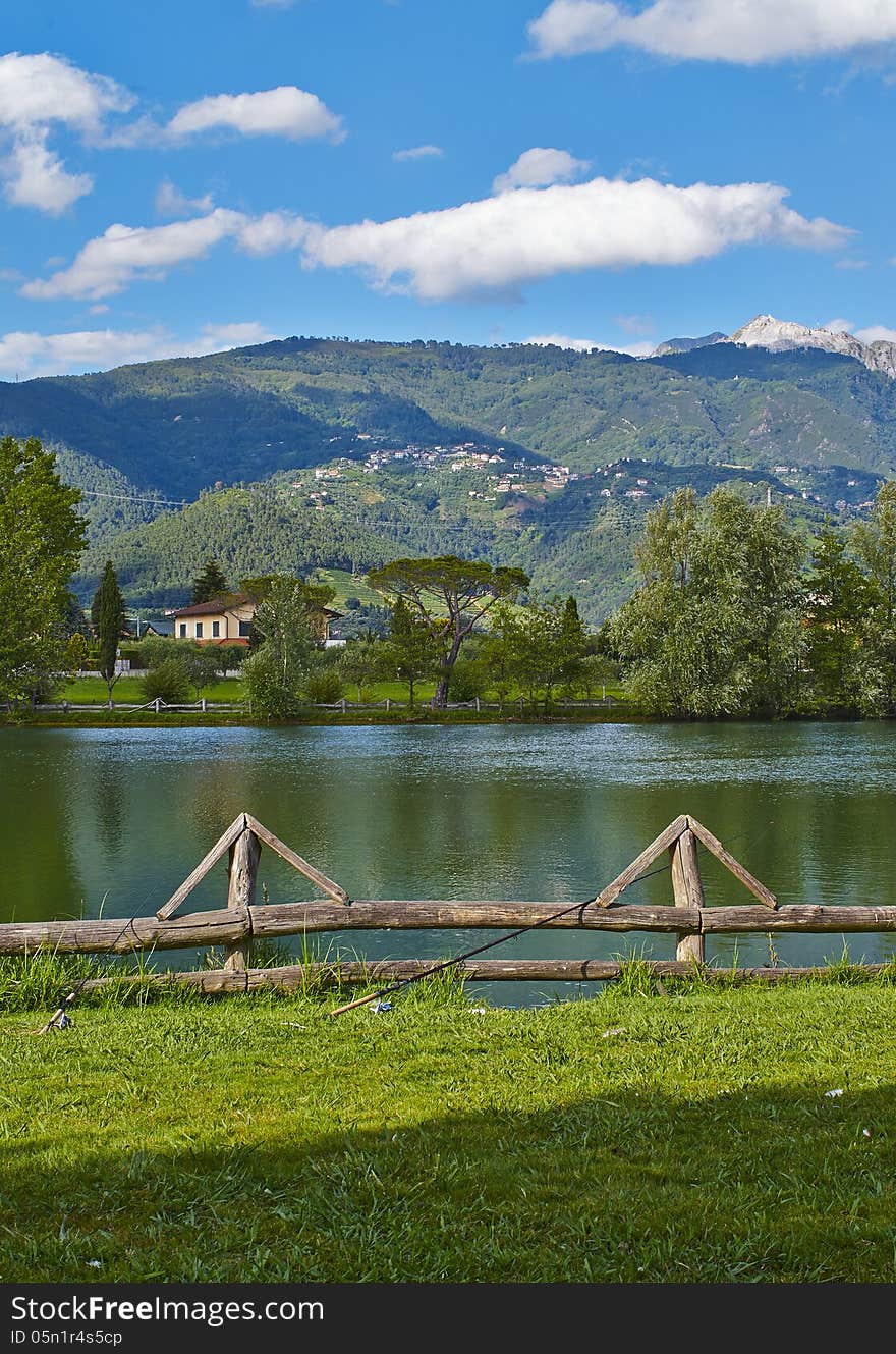 Fishing lake in massa italy