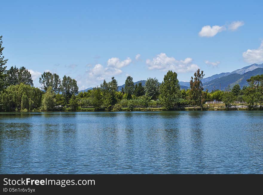 Fishing lake in massa italy