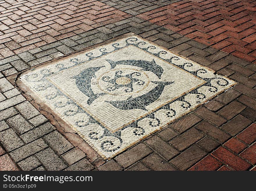 Dolhip icon on the street from Göcek, Fethiye, Mugla / Türkiye