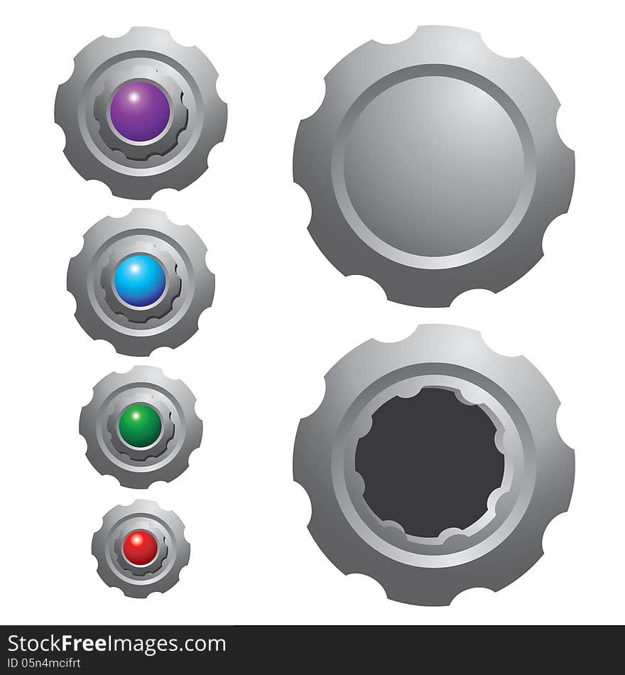 Icon and textbox of Gear vector isolated on white background.