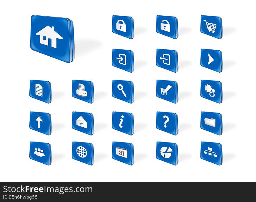 Blue Web Icons