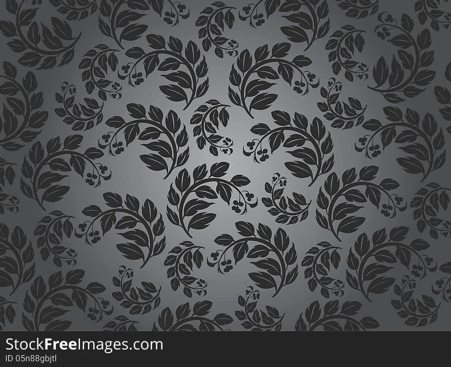 Beautiful nature leaf pattern on a gray background