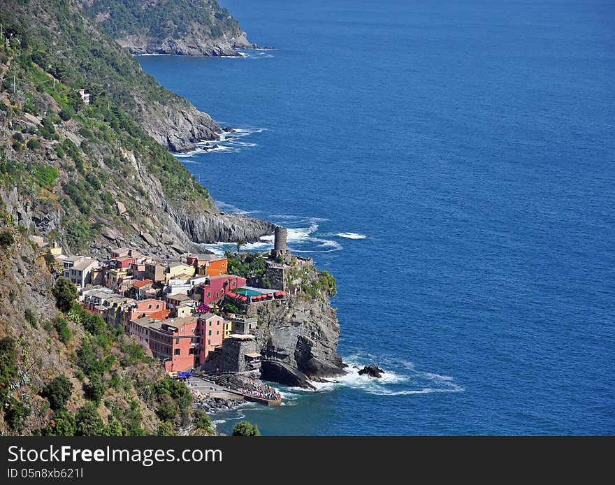 Vernazza village in Liguria, Italy. Vernazza village in Liguria, Italy