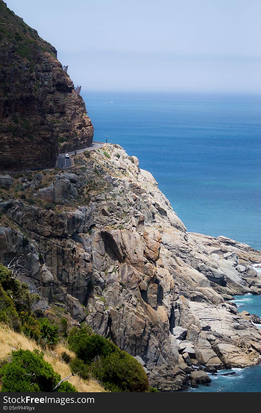 View of Chapman's peak picturesque road. View of Chapman's peak picturesque road