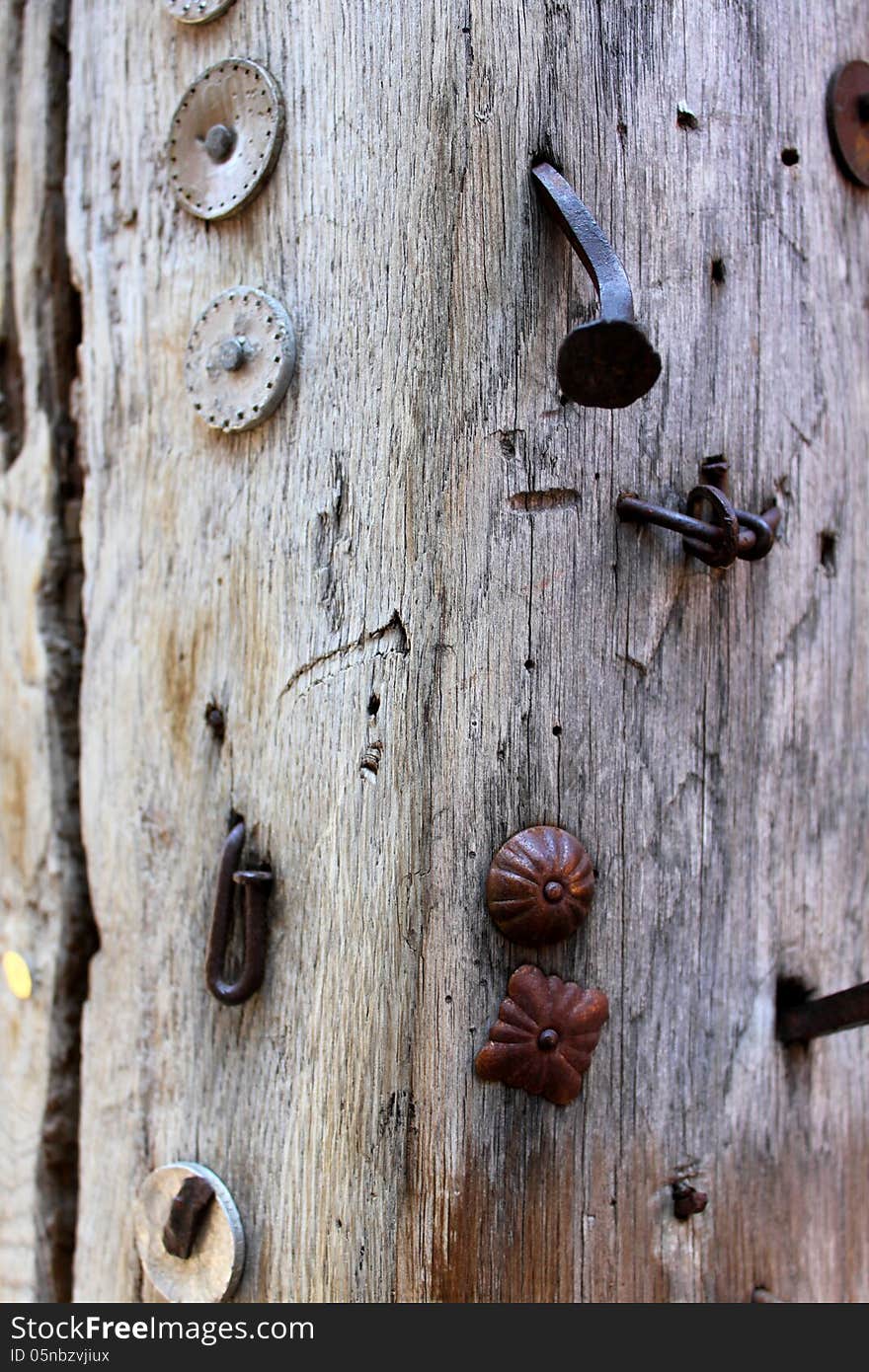 Nail in wood