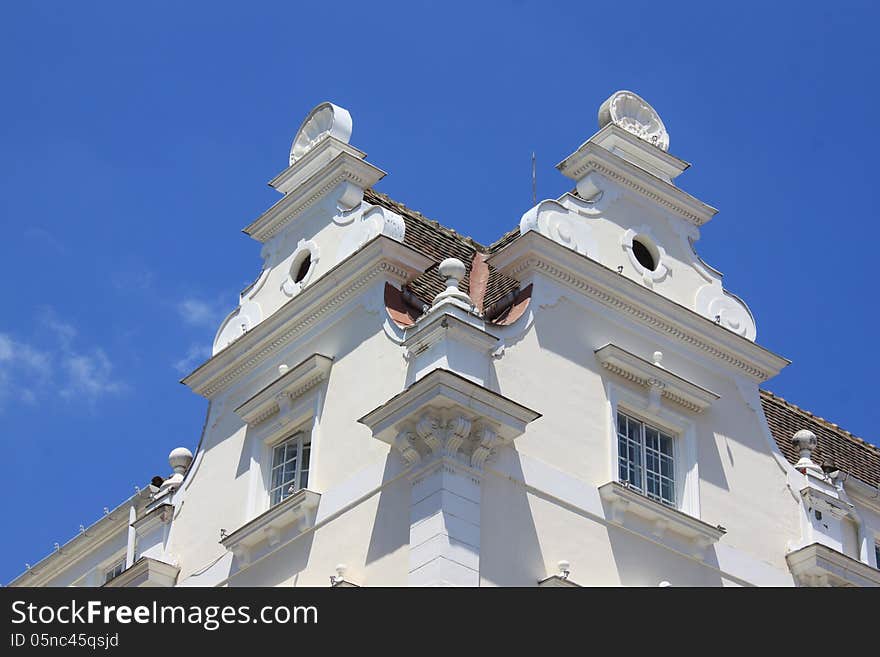 Historic building - transylvanian saxon architectural style. Historic building - transylvanian saxon architectural style.